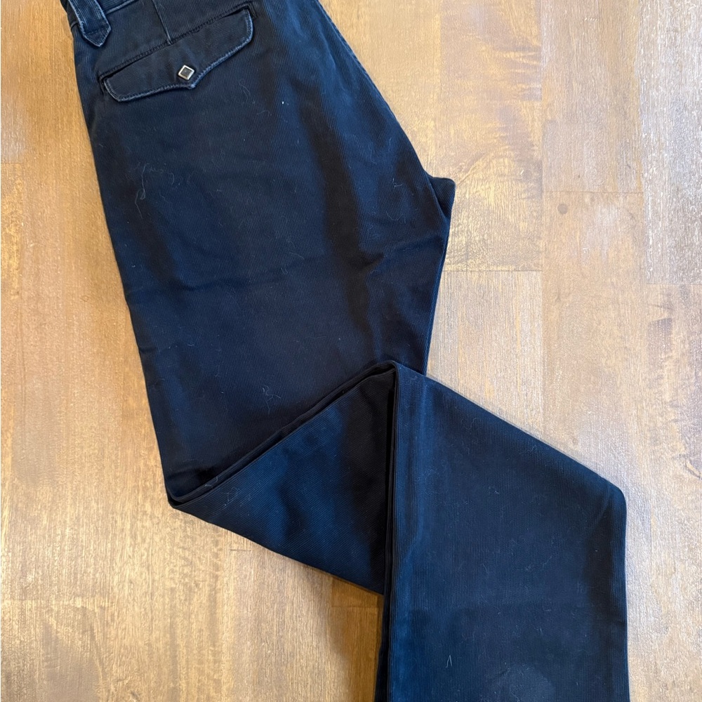 Double RL Men's Washed Black Bootcut Pants